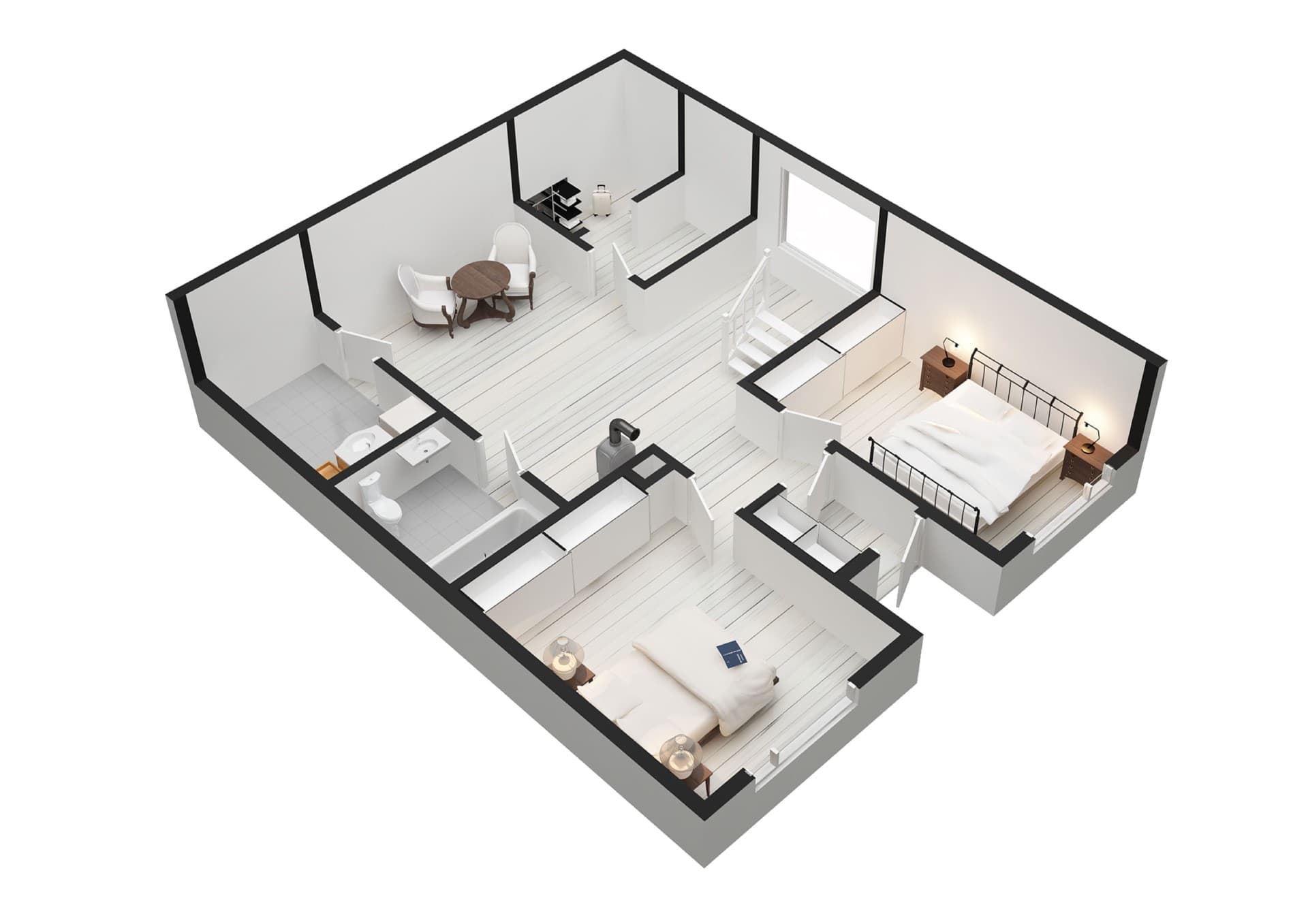 3D floorplan perspective view