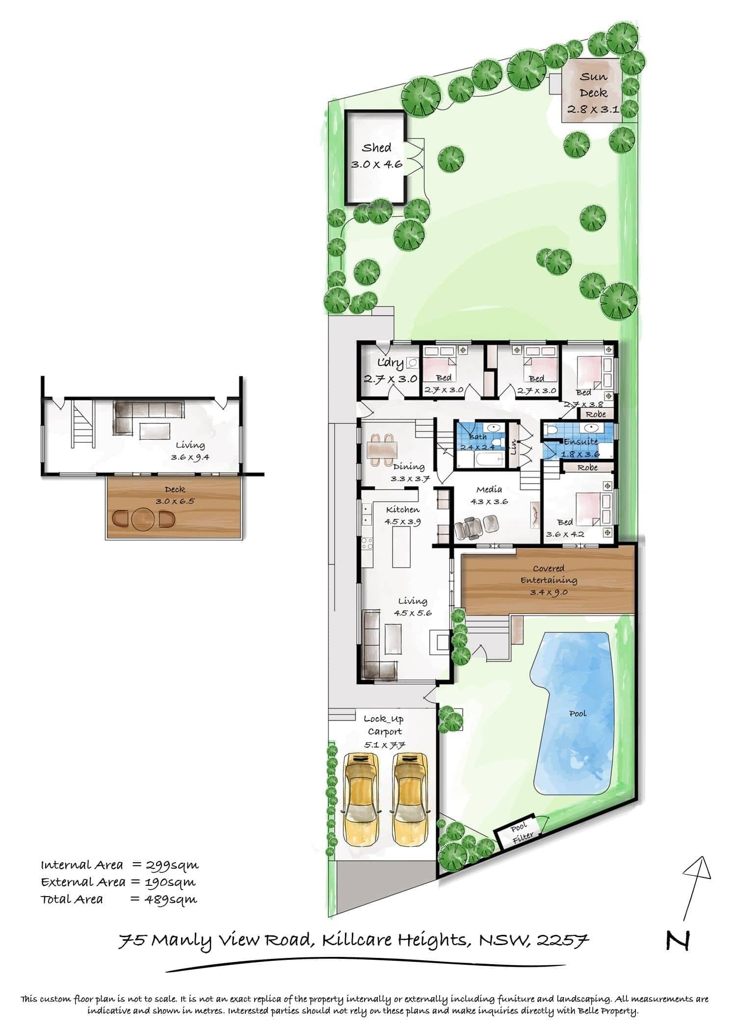 Watercolor Floor Plan example