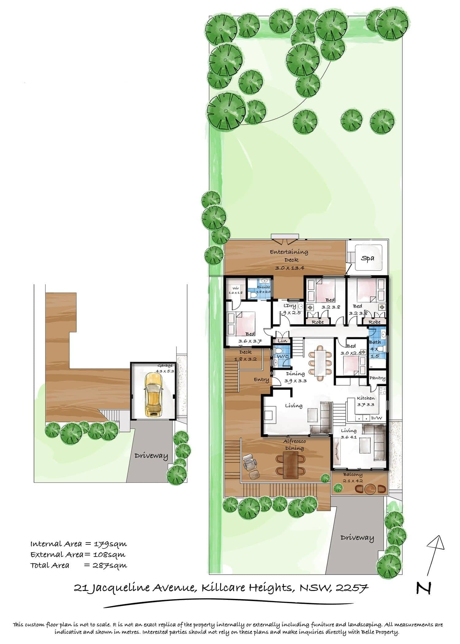 Watercolor Floor Plan example
